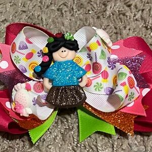 Custom Boutique Vanellope inspired hair bow. Wreck-it-Ralph. Girls!